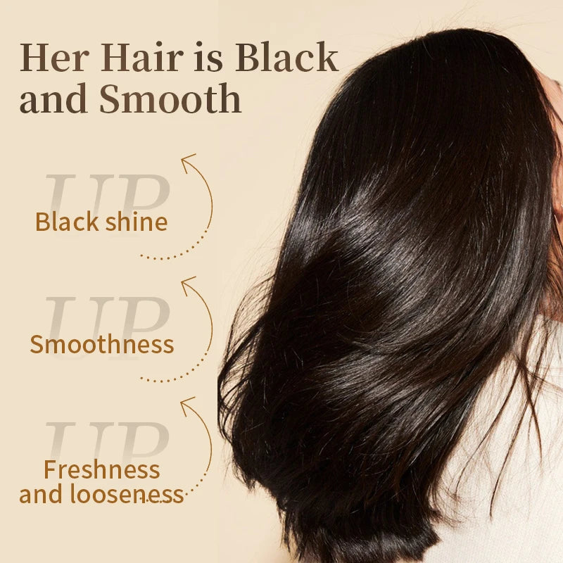 Black sesame seed Polygonum multiflorum Oil Control Refreshing Clean Hair Black Hair Maintenance Flowing hair Herbal Essence240g Halalzen