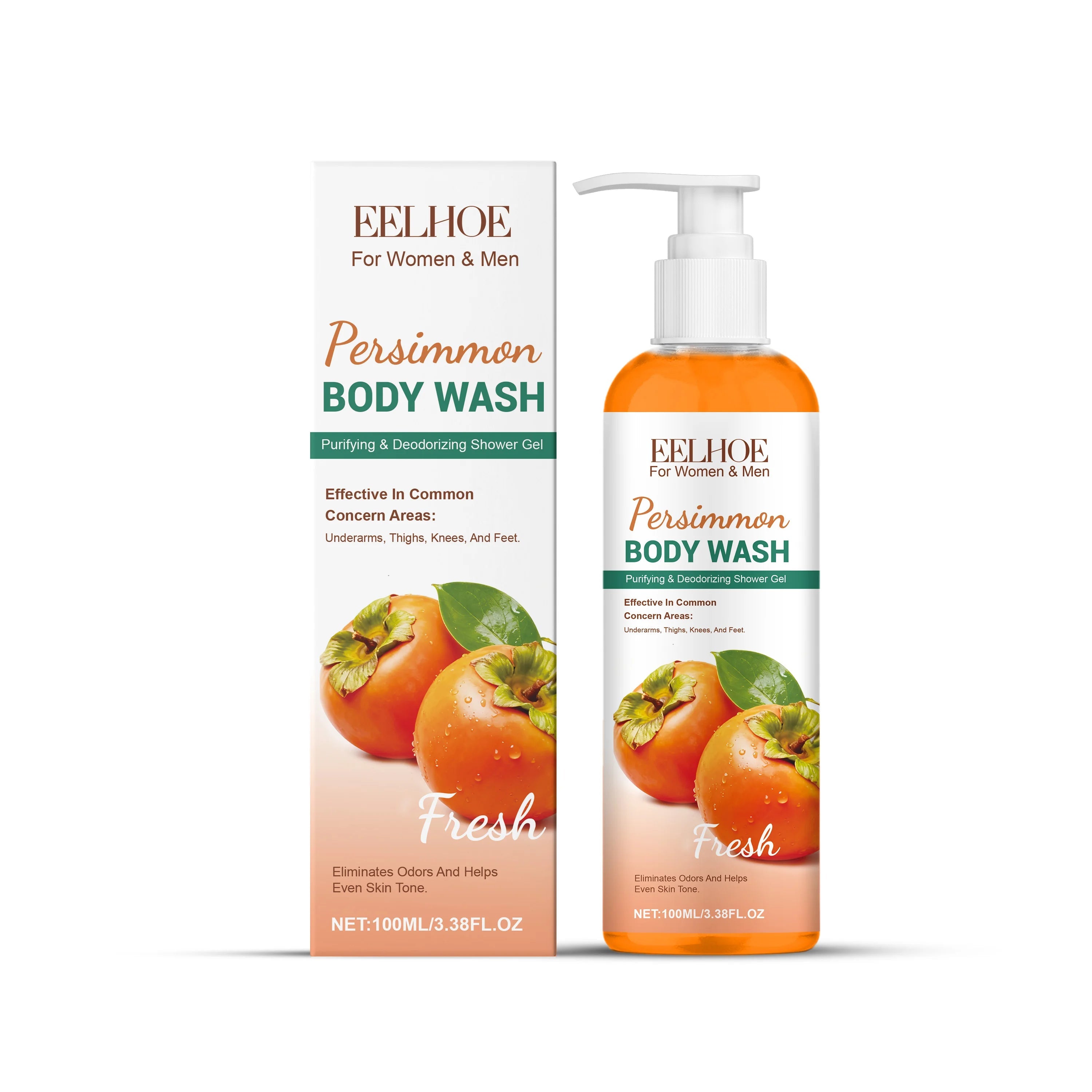 Persimmon Body Wash Eliminating Odor Exfoliating Long Lasting Moisturizing Refreshing Oil Control Smoothing Fragrance Shower Gel Halalzen