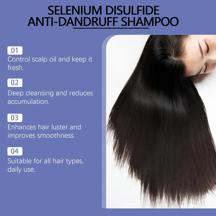 120ml Selenium Sulfide Shampoo Deep Cleansing Remove Dandruff Itchy Balance Oil Nourishing Restoration Hair Color Shampoo HALALZEN