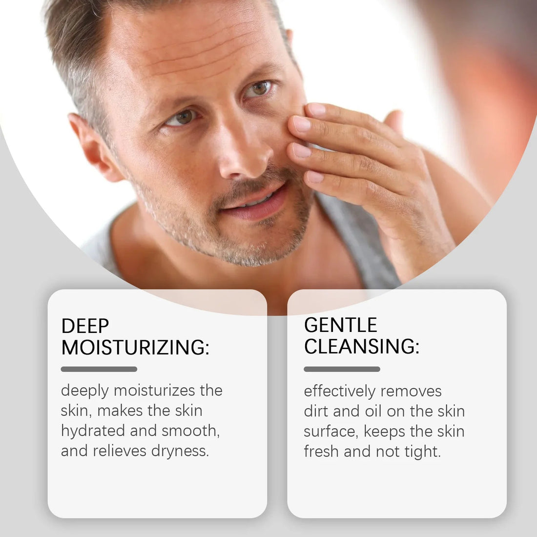 Gentle Hydrating Facial Cleanser Oil Control & Non-Tightening Improve Rough Dry Moisturizing Foam Wash Man Skin Care  Freshing Halalzen