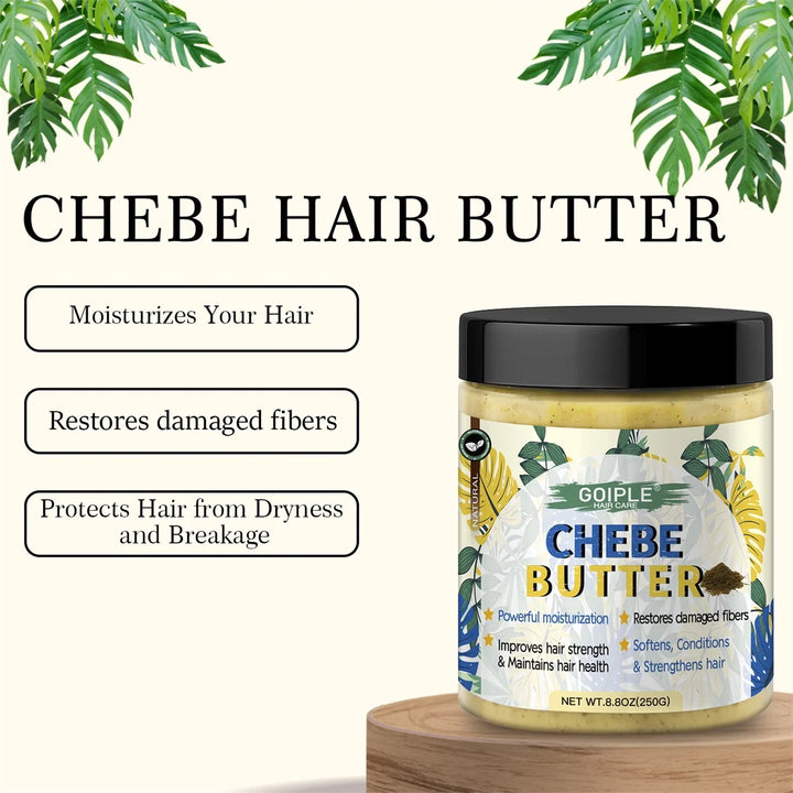 GOIPLE 250g CHEBE Butter for Men & Women Dry, Damaged,Frizzy Hair Moisturizing & Nourishing Cream,Natural Chebe Hair Growth Mask