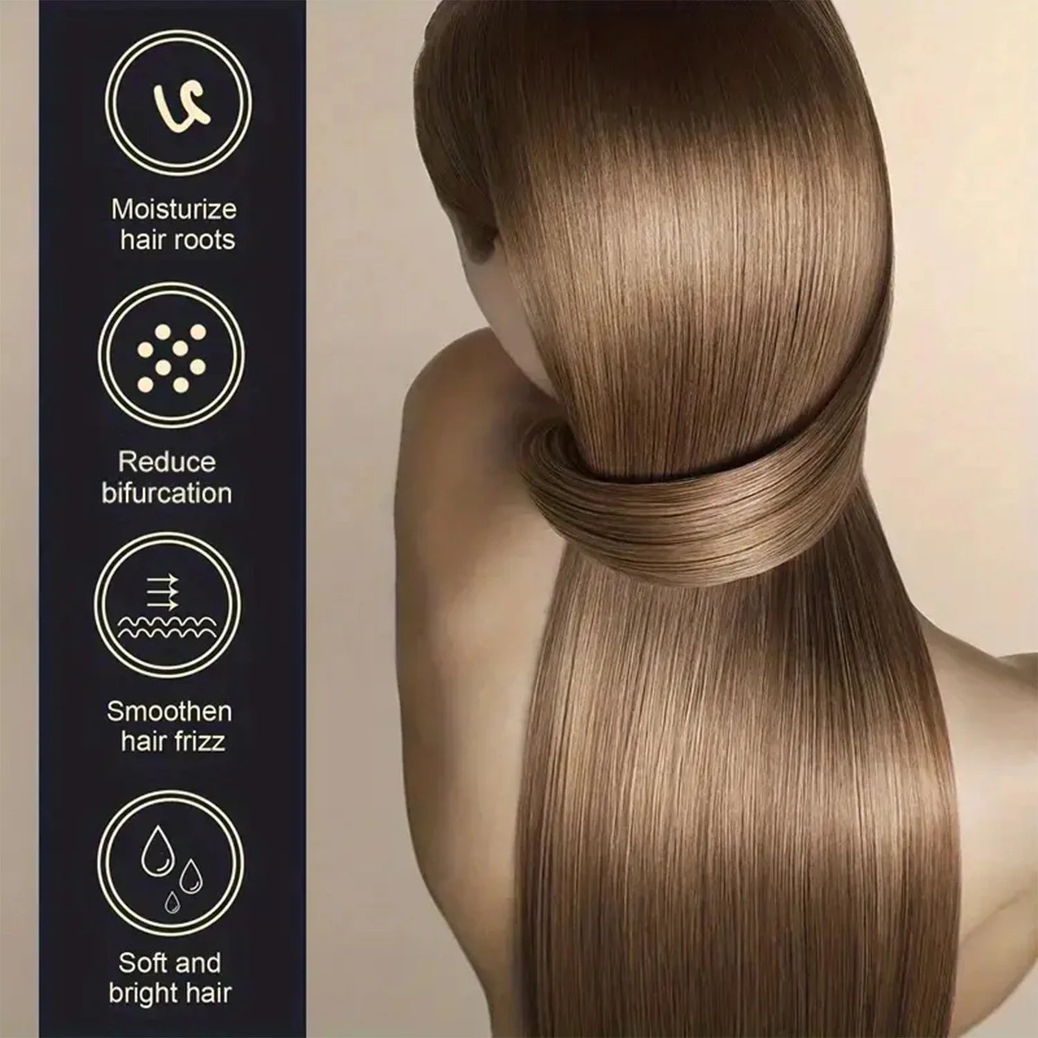 Keratin Leave-In Conditioner, Biotin & Collagen-Infused, Deeply Moisturizes Damaged Hair for Soft, Shiny Texture & Hair Charm