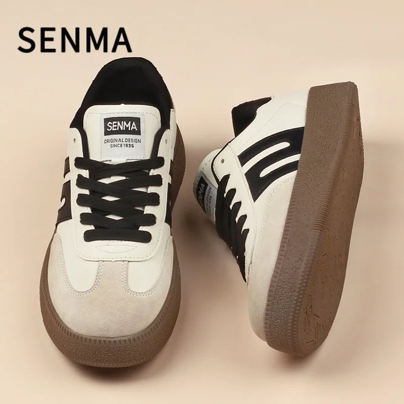 SENMA Men Shoes Design Board Shoes Luxury Men&Women Casual Shoes Retro Sports Shoes Comfortable Athletic Tennis/Walking Sneakers