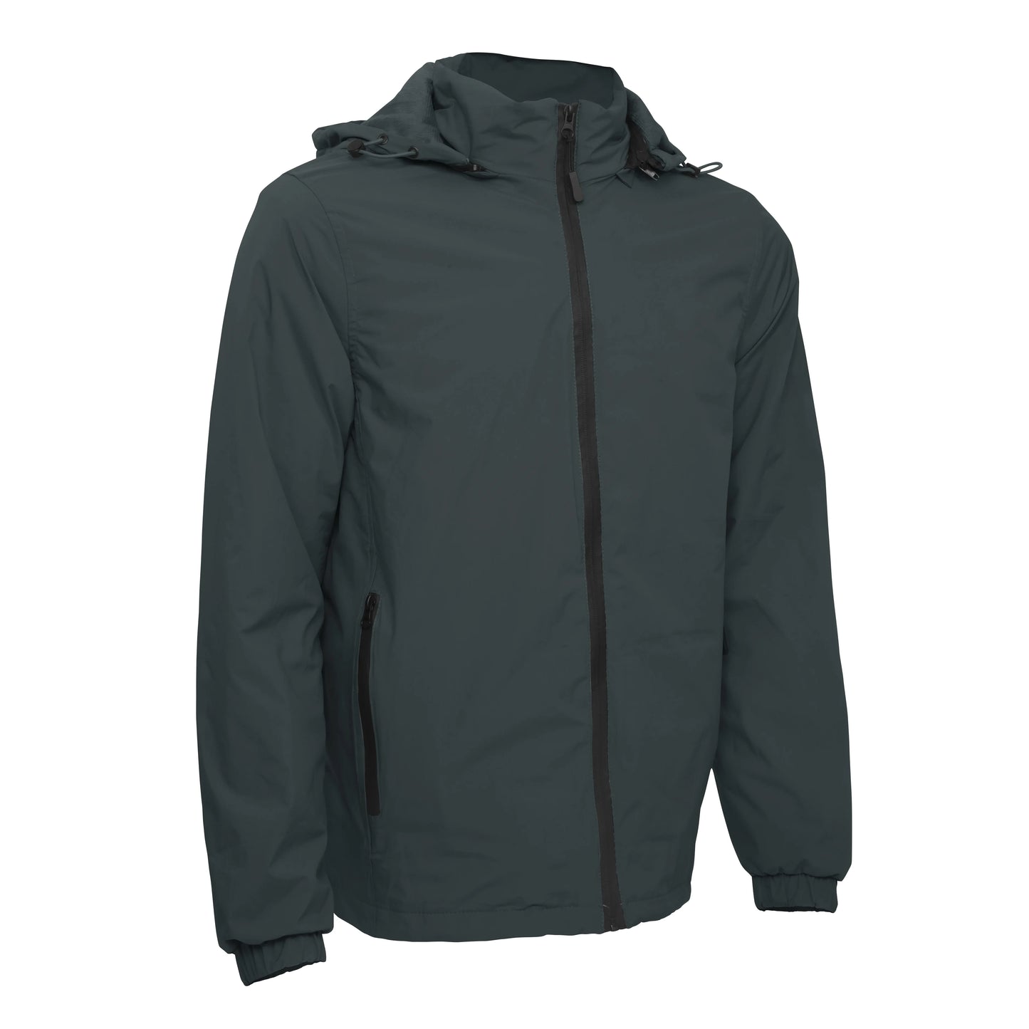Men's casual hooded jacket, fashionable windbreaker with zipper pocket for winter wear