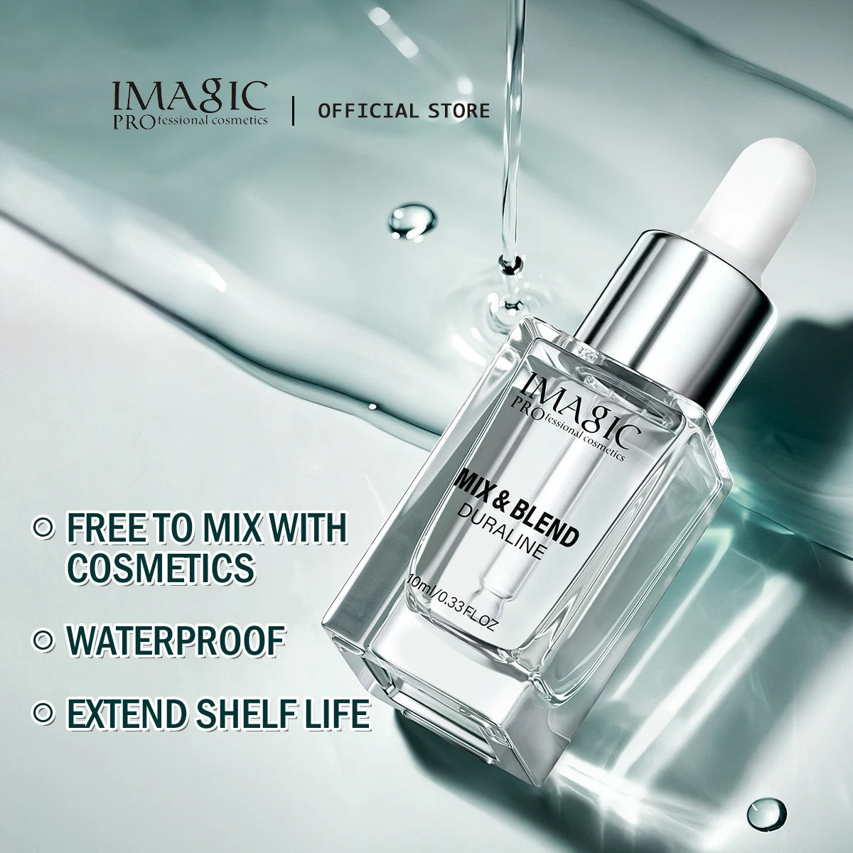 IMAGIC Makeup Thinner for Lipstick/Mascara/Eyeliner - MIX&BLEND to Enhance Color, Waterproof & Long Lasting, 10ml