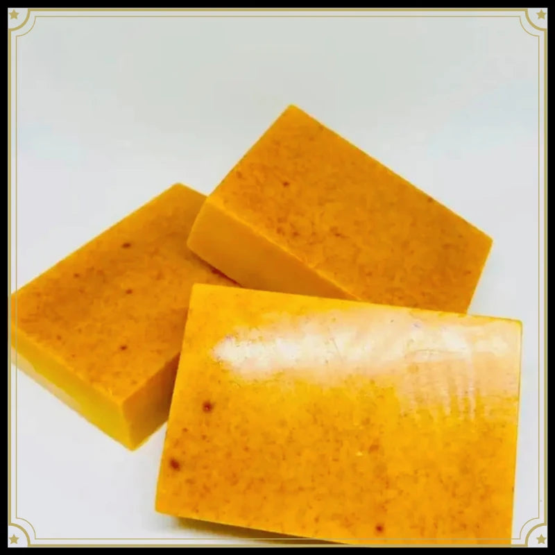 1/2/3Pcs  Turmeric Hand Made Soap, Lemon Kojic Acid Soap, Shower and Facial Soap Body Care