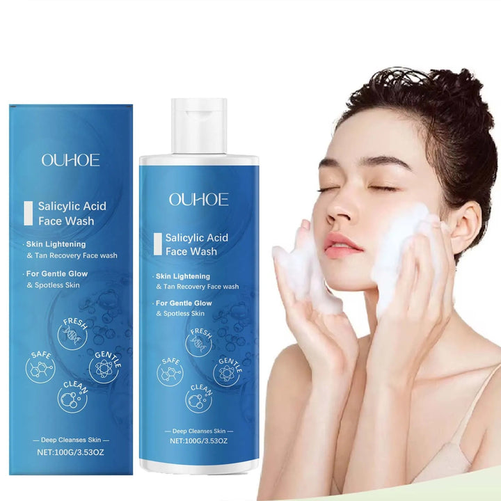 Salicylic Acid Facial Cleanser Acne Treatment Moisturizing Oil Control Skincare Face Wash Cleansing Pore Hydrating Skin Care Halalzen