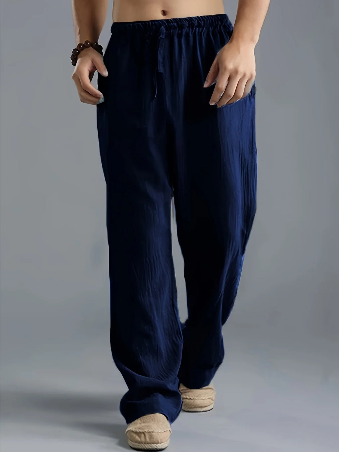 Men's plus-size slacks linen breathable sweatpants