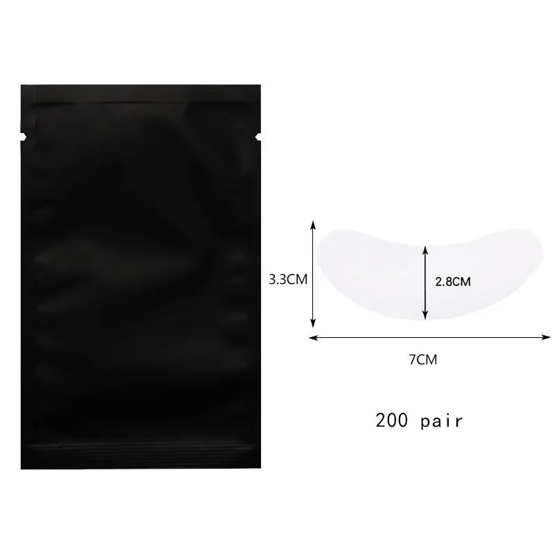 200/500 Pairs Hydrogel Eyelash Pad Patch Tips Wraps Under Eye Lash Paper Stickers Gel Patches Eyelash Extension Makeup Tool