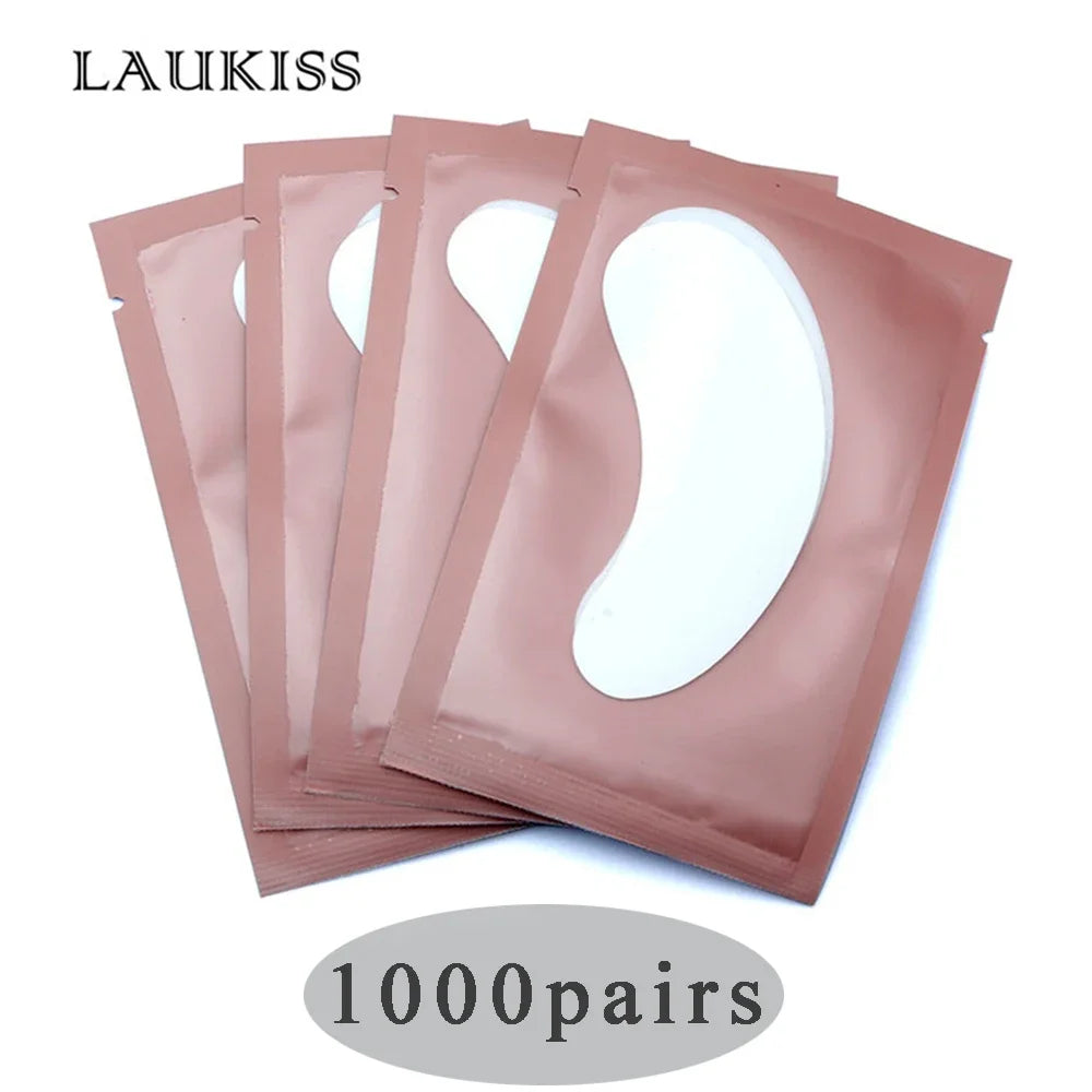 50/500/1000pcs Gel Patches for Eyelashes Building Eyelash Extension Under Eye Pads Lash Stickers Tools Wholesale LAUKISS