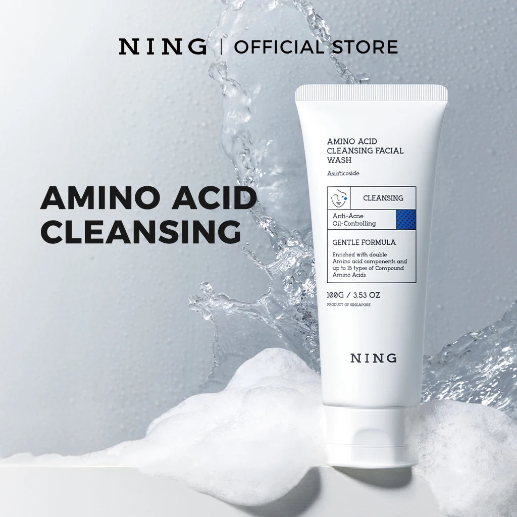 NING Amino Acid Facial Cleanser – Gentle, Hydrating Deep Cleansing Face Wash for Sensitive Skin Halalzen