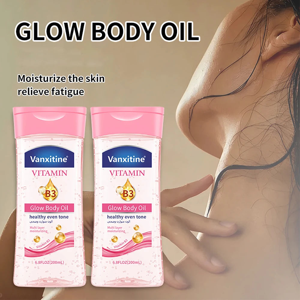Vaseline Massage Body Oil Brighten Skin Tone Improves Dry Flaky Skin Body Care Nourishing Moisturizing Body Gel Oils Skincare