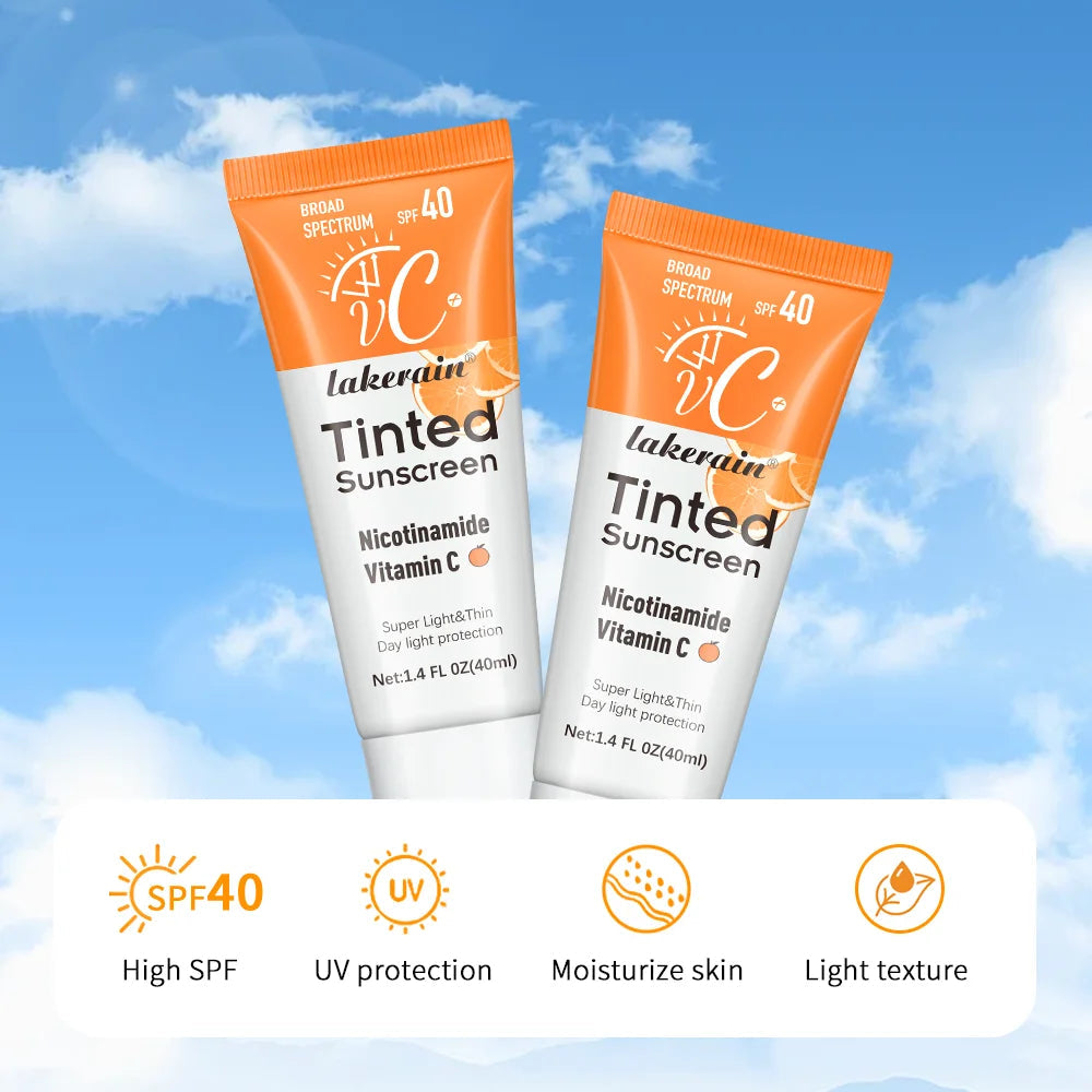 Facial Body Sun Cream SPF40+UV Sun Cream Skin Protective Cream Light Coverage UV Protection Foundation Cream Makeup Halalzen