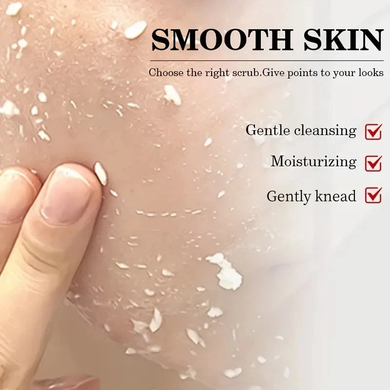 500g Strawberry Exfoliating Skin Cleansing Scrub, Hypoallergenic and Alcohol-Free, Gently Rubs the Skin to Physically Exfoliate, Provides Gentle Deep Cleansing, Suitable for Creating a Radiant Light Beige Complexion, Moisturi