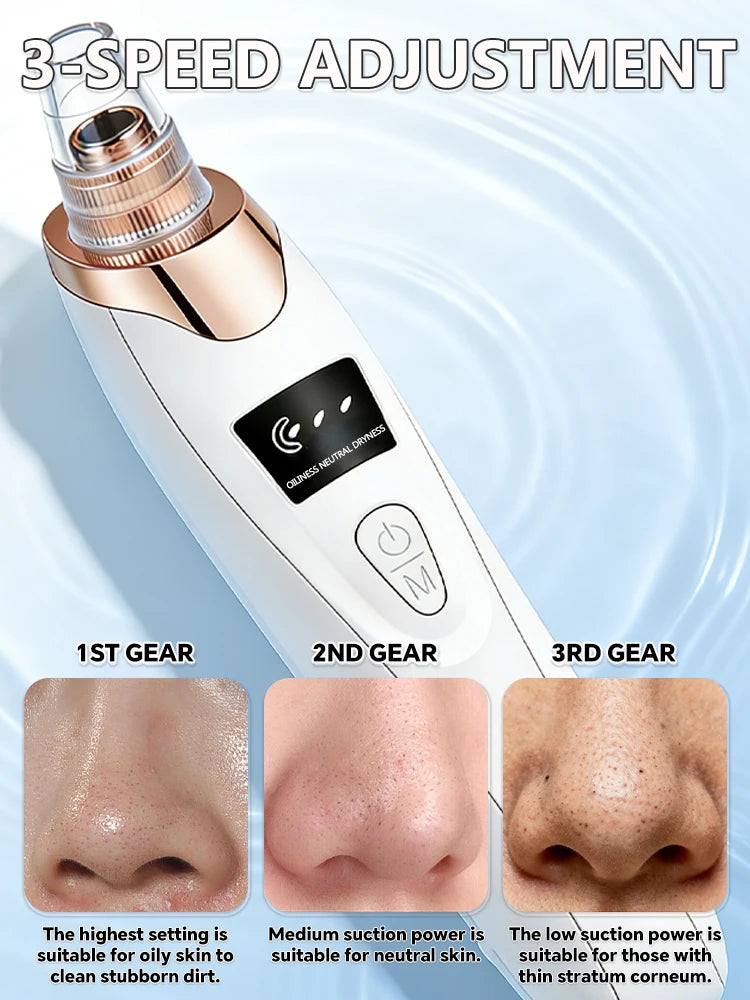 Electric Blackhead Remover Vacuum Pore Cleaner Deep Facial Cleaning Device Nose Suction Tool Skin Care Beauty Machine