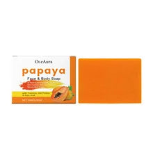 OCEAURA Papaya Turmeric Nourishing Bath Soap Deep Clean Improve Dull Skin Remove Dirt Smooth Epidermis Body Moisturize Bath Soap Halalzen