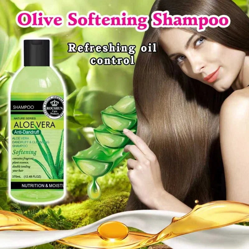 ROUSHUN LOE VERA SHAMPOO CONDITIONER  SET Clean the scalp, nourish hair, and provide fluffy, smooth, and fragrant hair care Halalzen