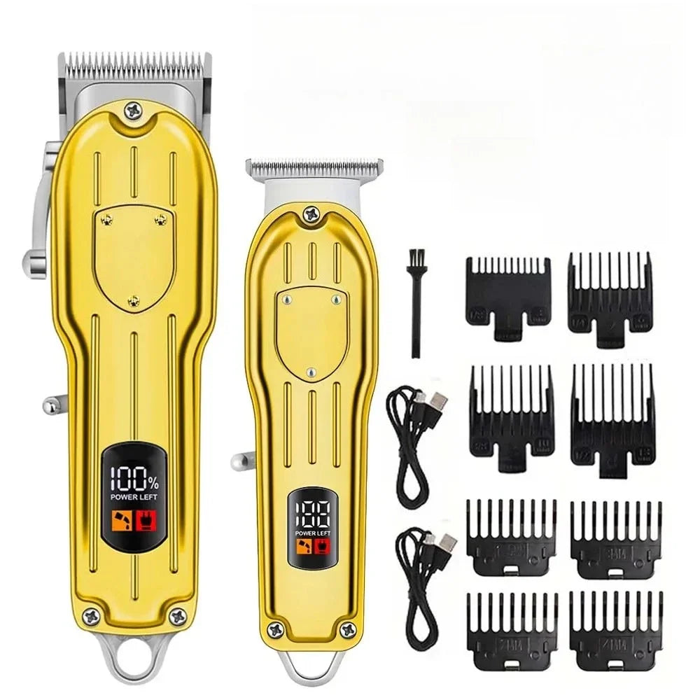 Hair Clippers for Men Professional, Barber Clippers and Trimmers Set, Cordless Hair Clippers for Hair Cutting Kit Halalzen