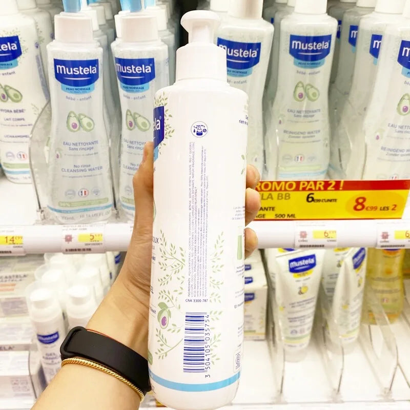 French Mustela 2‑in‑1 Shampoo & Body Wash 500ml, Gentle Cleanser for Newborns, Babies & Kids