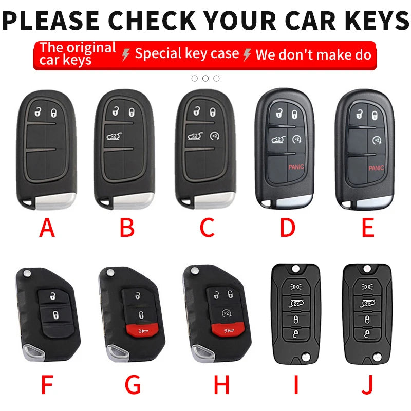 Key Case For Jeep Cherokee Compass S Renegade Grand Commander For Dodge Journey Challenger Jcuv Charger For Chrysler 300C Cover