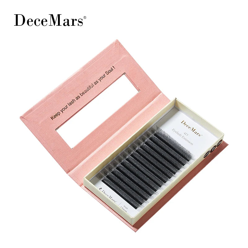 DeceMars 4D - W Shaped Eyelash Extension (12line/Tray) for Makeup Halalzen