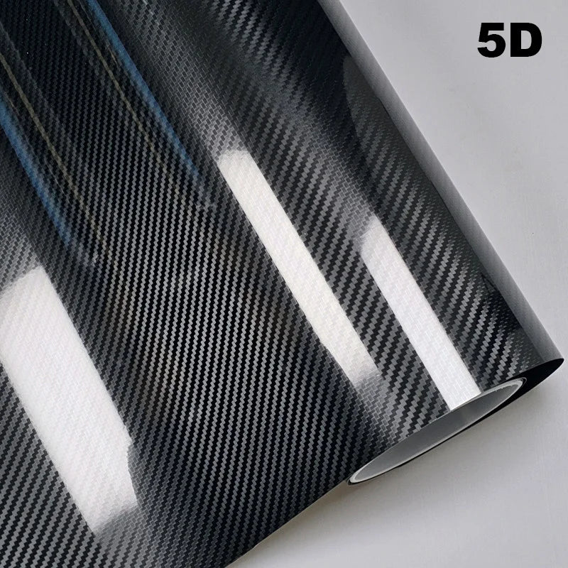 Carbon Fiber Vinyl Car Body Wrap Matte Accessories Glossy Black Sticker 3D 4D 5D 6D Auto Foil Cover Motorcycle Decoration Film