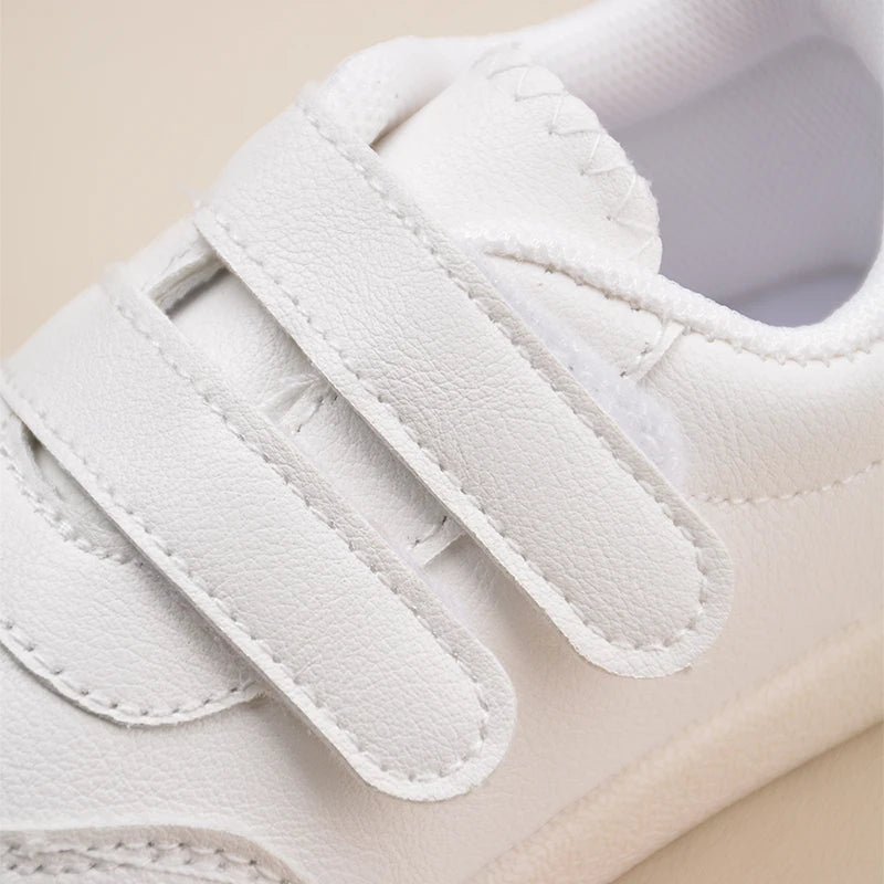 New Arrival Unisex Daily Outdoor Non-slip Lightweight Comfortable White Sneakers Toddlers First Walking Shoes EK9S101/220