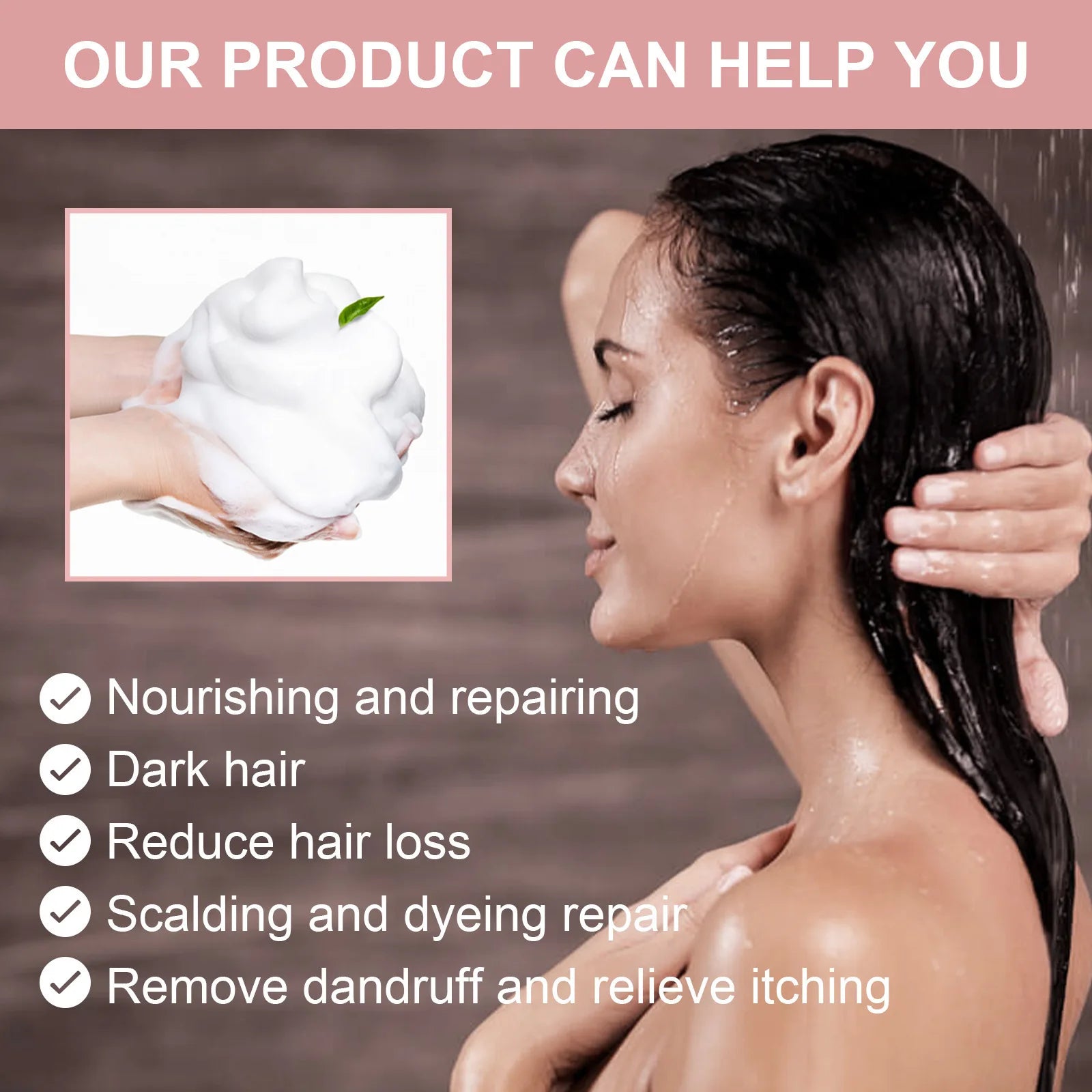 EELHOE Polygonum Multiflorum Shampoo Soaps Deep Cleaning Hair Moisturizing Care Cover Gray Hair Dye Ginseng Extract Shampoo Soap Halalzen