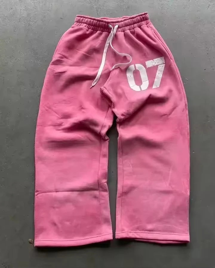 Y2K Letter Zipper Hoodie Men Women Harajuku Fashion Letter Embroidery Pants Retro Oversized Hoodie Sweatshirt Zipper 2pcs Sets