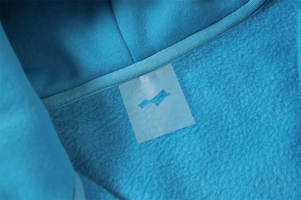 Loose Justin Bieber SKYLRK Embroidery Blue Hoodie Men Women Heavy Fabric Hooded Pullover