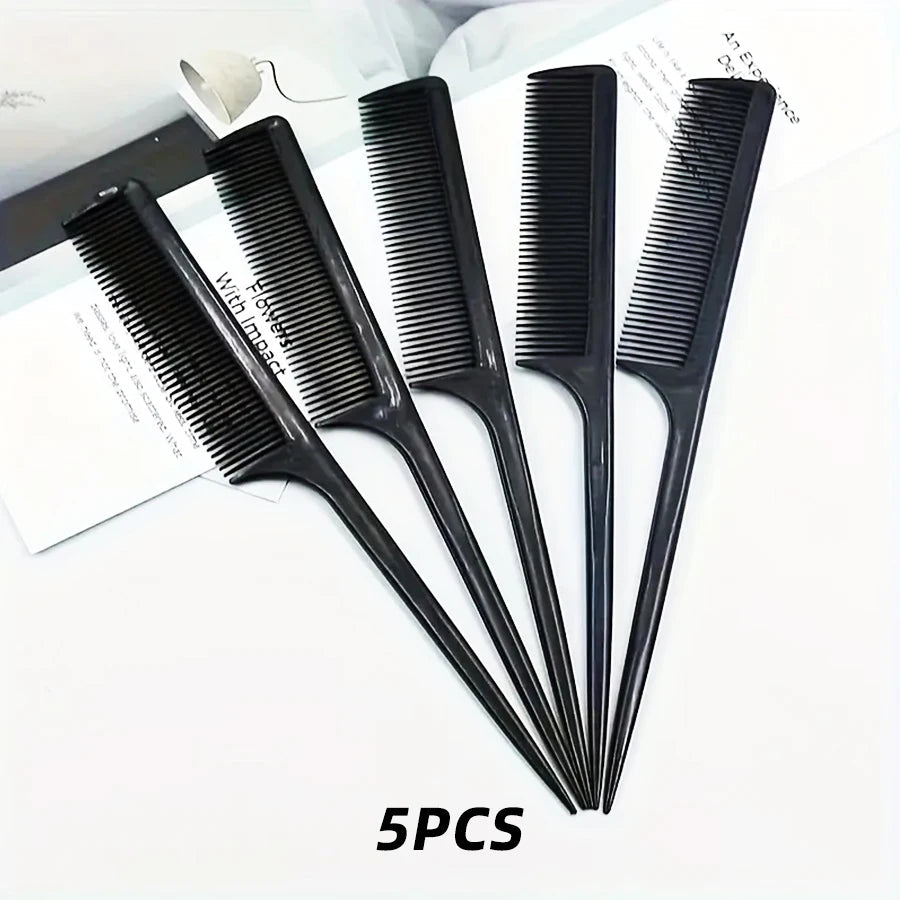 5/10/20pcs Rat Tail Comb Set, Heat Resistant Anti-Static Hair Styling Combs for Salon, Professional Hairdressing Tools Halalzen