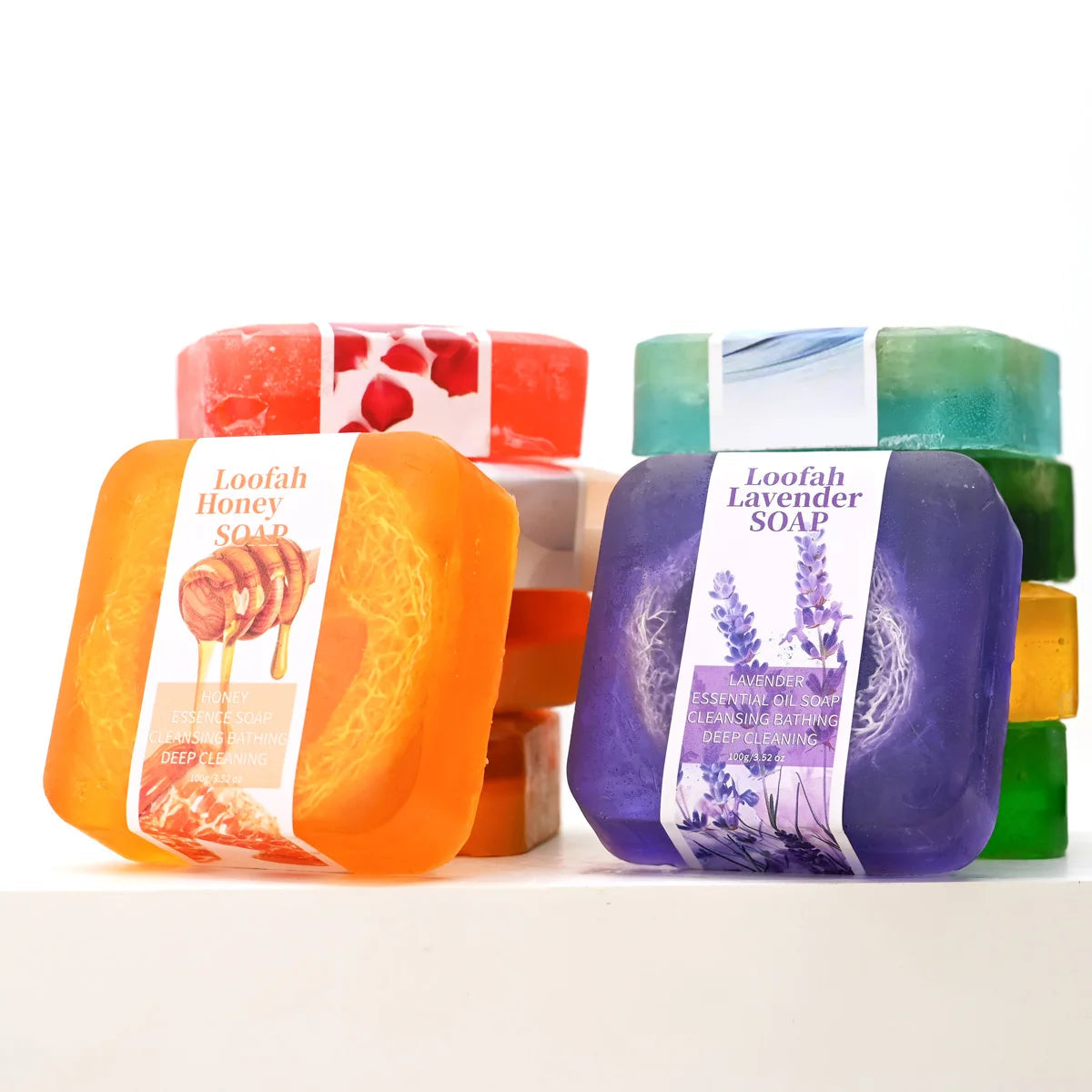 S+100g Tea Tree Loofah Soap Adult Glycerol Herbal Natural Silk Melon Moisturizing Whitening Facial Cleanser Body Bath Cleaning S Halalzen