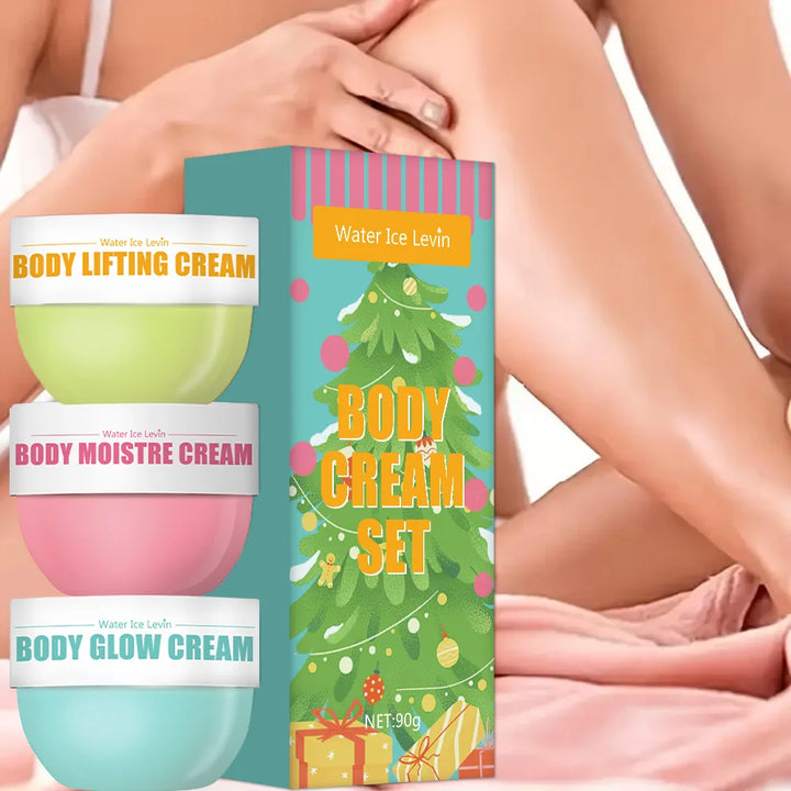 New 3-piece skin care set, body glow cream, firming body cream, body moisturizer for firming and lifting body skin