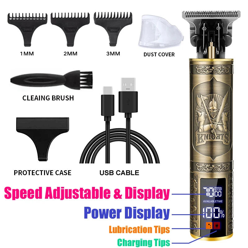 Cordless Mens Hair Trimmer Hair Clippers For Men Professional Beard Trimmer Kits Electric Shavers Hair Cutting Machine Barber Halalzen