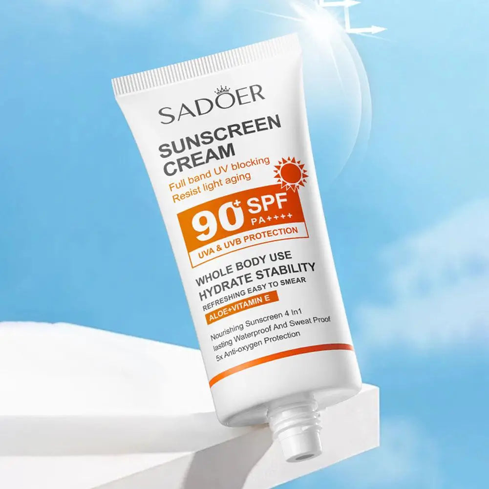 Facial Body Sunscreen SPF90+/SPF50+ Anti Sun UV Protector Solar Skin Protective Sunblock Oil-Control Moisturizing Sun Cream Halalzen