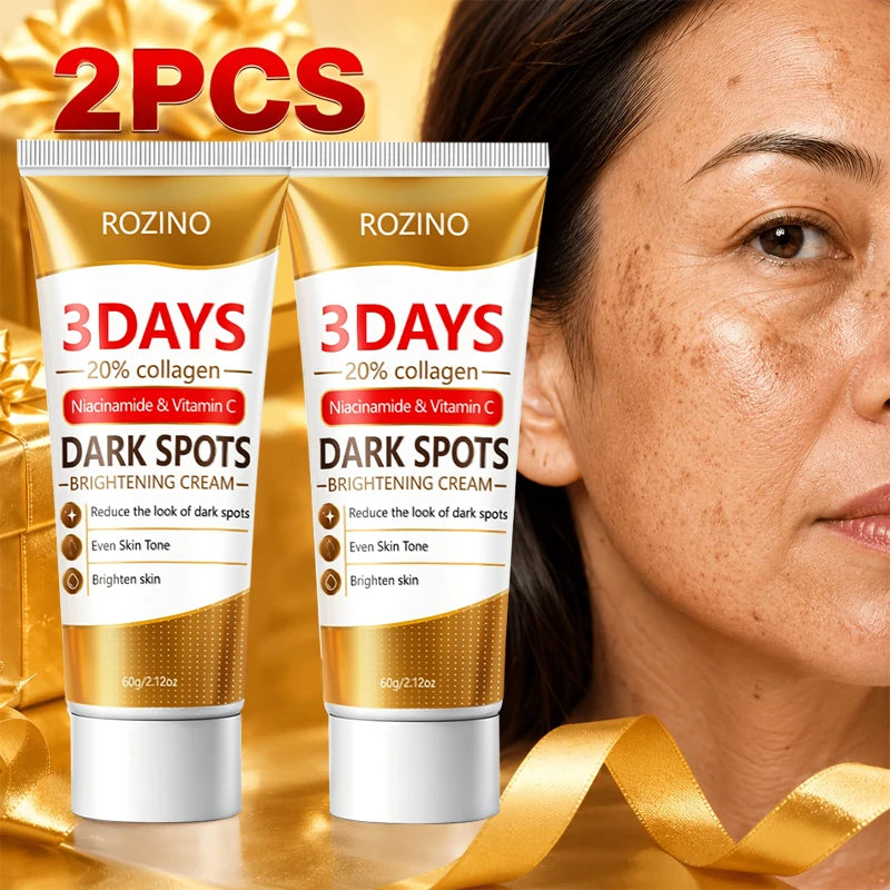 3 Day Pore +Dark Spot Brightening Cream, Containing Collagen, Niacinamide, and Vitamin C, Deeply Moisturizes, Reduces the Appearance of Dark Spots, Tightens Pores, Evens Out and Brightens Skin Tone, Quickly Brightens Skin Ton