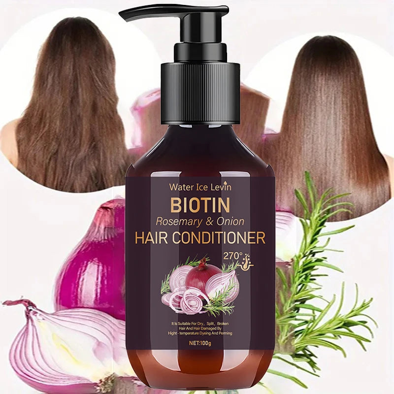 Onion Rosemary Biotin Hair Conditioner & Shampoo,Gentle Moisturizing Cleaning,Fluffy Smooth Hair Care,Scalp Treatments Products Halalzen