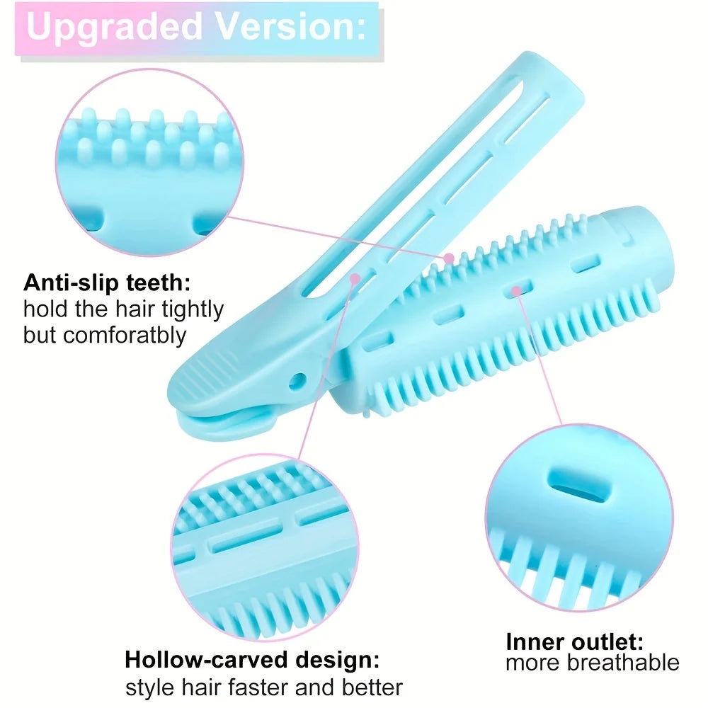 3/6/9 PCS Hair Curlers Spiral Curls Styling, Volumizing Curlers Root Clips, Fluffy Lazy Grip Curl Rods, No Heat Styling Tool