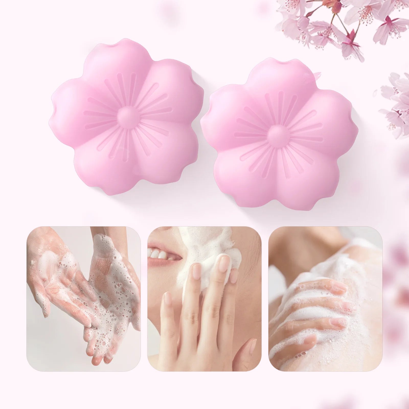 LAIKOU Sakura Facial Soap Face Wash Foam Facial Cleanser Moisturizing Whole Body Bathing Handmade Soap