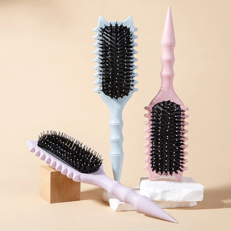 WANMEI Salon Styling Curly Hair Styling Brush Curl Hair Brush for Combing and Shaping  Curls Reduce Pulling Tools Halalzen