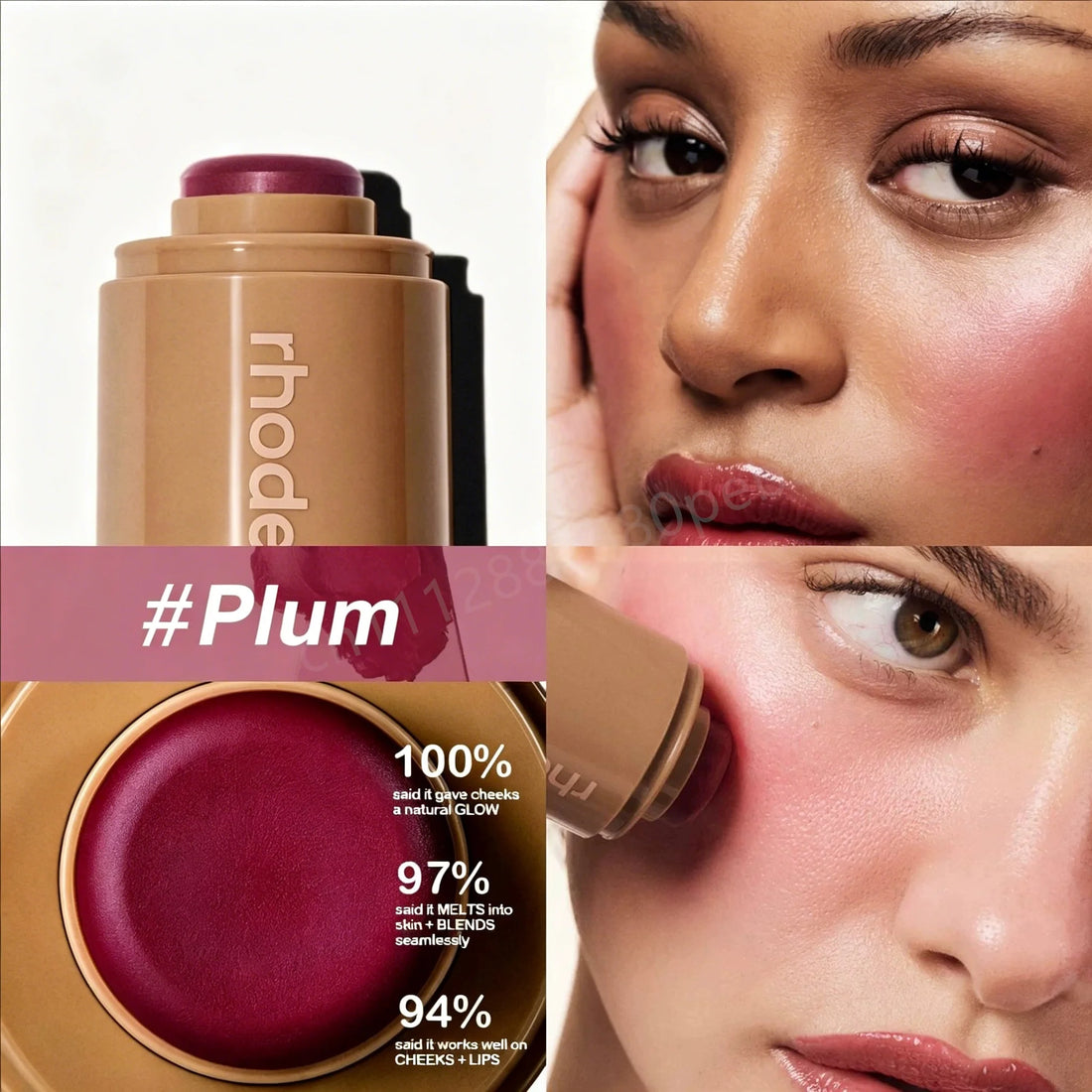 Rhode Powder Pocket Blush Hydrating Contouring Shading Face Nose Shadow Profile Natural Cream Lip Gloss Cheek Easy Apply Color