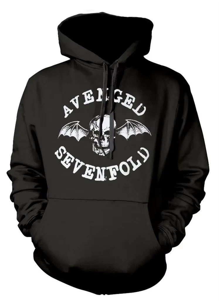 2025 Avenged Sevenfold Logo Black Pull Over Hoodie High-end Luxury Is for Both Men and Women Top Y2k