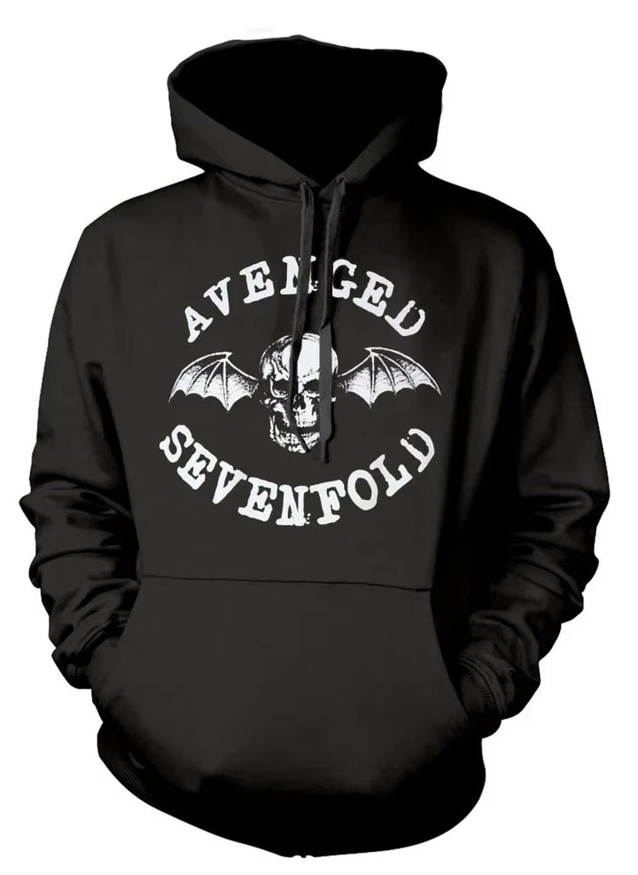 2025 Avenged Sevenfold Logo Black Pull Over Hoodie High-end Luxury Is for Both Men and Women Top Y2k