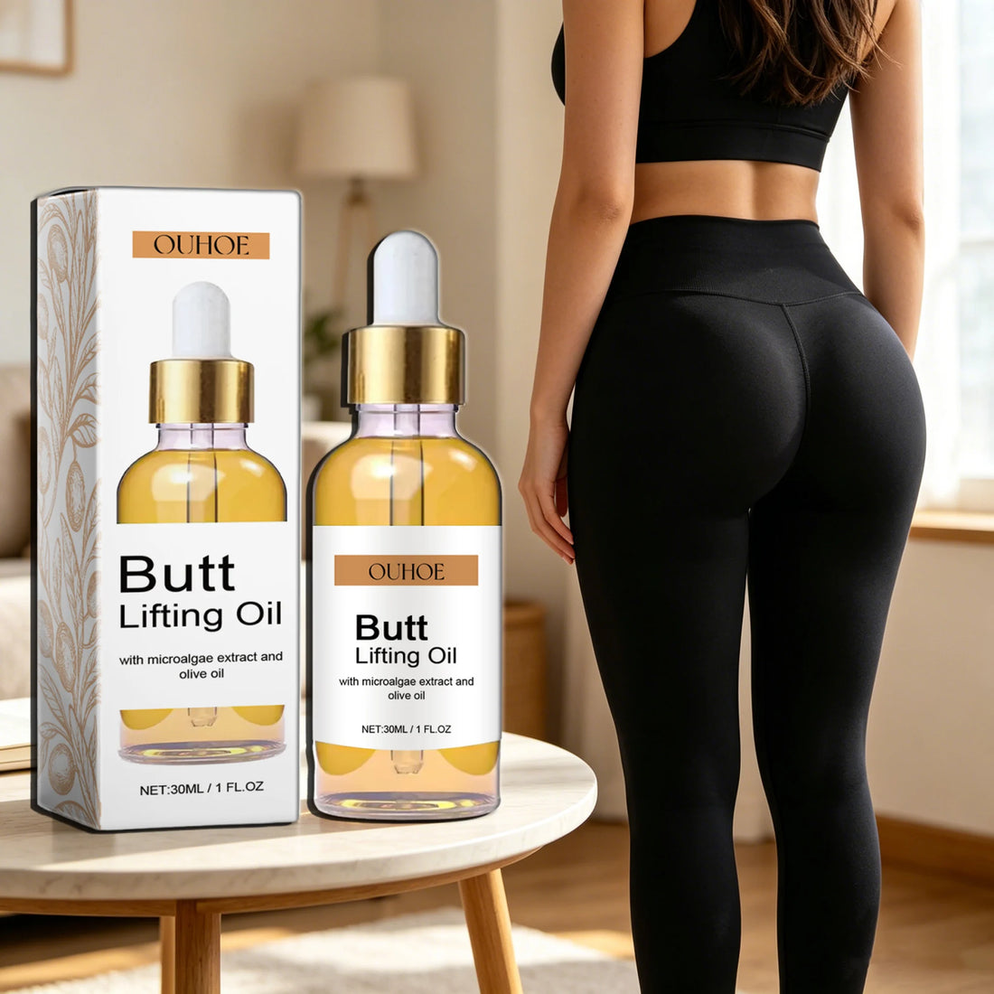 Vitamin E Butt Lifting Oil Hip Enhancement Firming Body Oil Moisturizing Essence Natural Skin Care Body Massage Oil Body Lotion