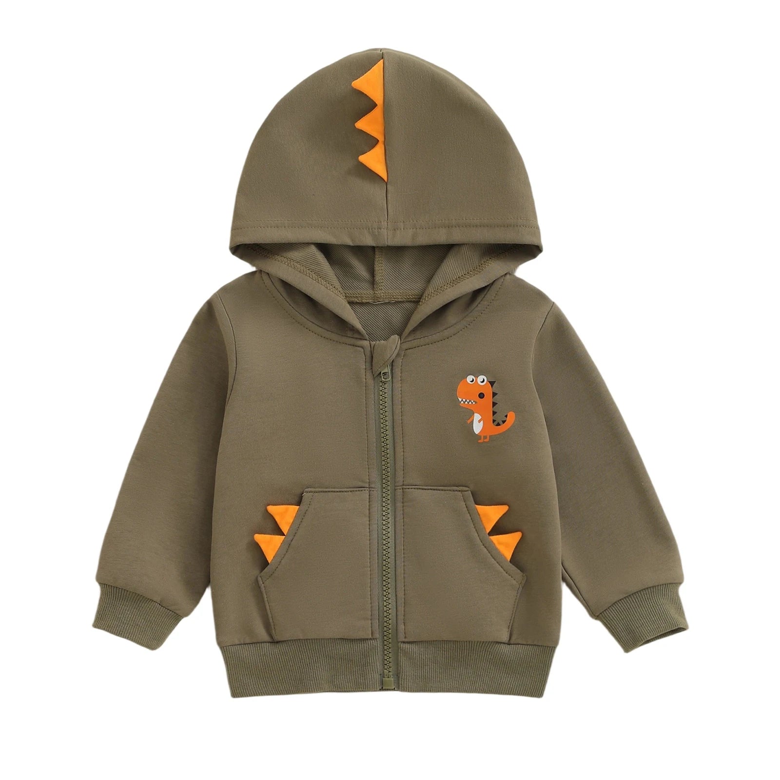 Cute Infant Winter Parka with Fleece Lining Bear Pattern Button Down Hooded Puffer Jacket for Baby Boys and Girls