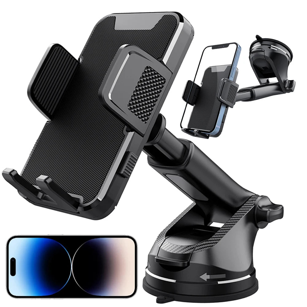 Gravity Sucker Car Phone Holder 360° Rotation Cell Phone Support Universal Windshield Phone Bracket for Cellphones 4.7-7.9Inch