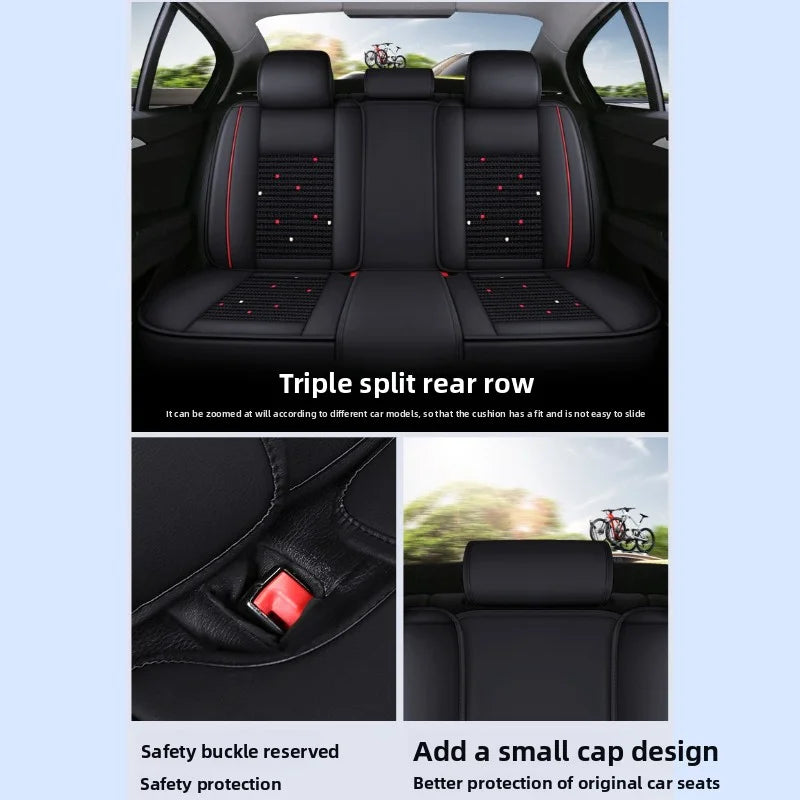 FOR Nissan Frontier car seat cover, fully covered with PU leather ice silk splicing, soft, comfortable and wear-resistant