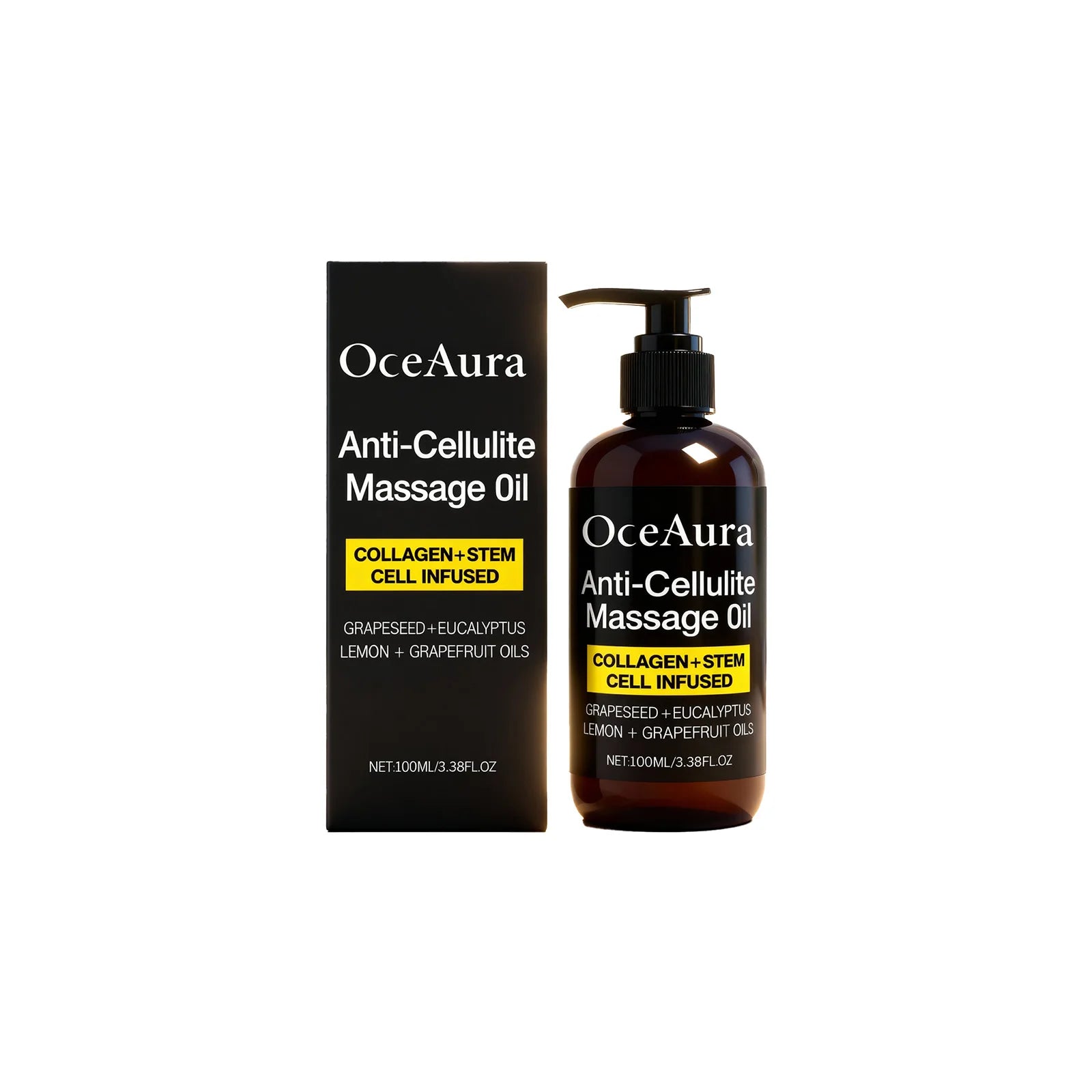 Anti Cellulite Massage Oil Infused Collagen Fat Burning Tightening Cellulite Improve Dry Smooth Moisturizing Body Essential Oil