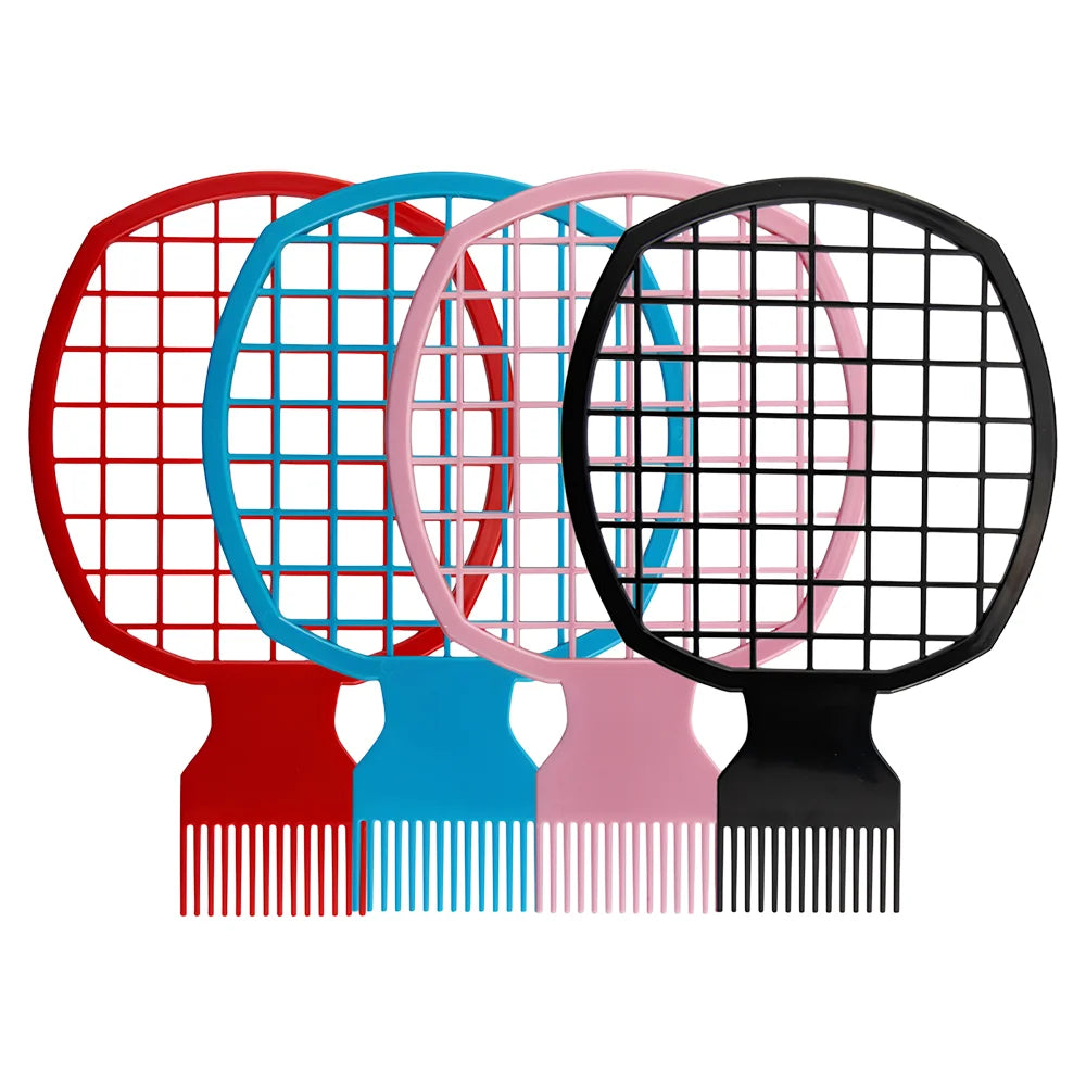 Durable Plastic Hair Pick with Detachable Head, Barber Styling Comb for Afro Curly Hair, Easy Grip Tool for Men Women