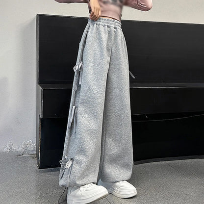 Girls Outfits Size 5 Children's Girls Spring Jogging Bottoms Fashion Plain Bow Sweatpants With Wide Toddler Girls Snow Pants 5t
